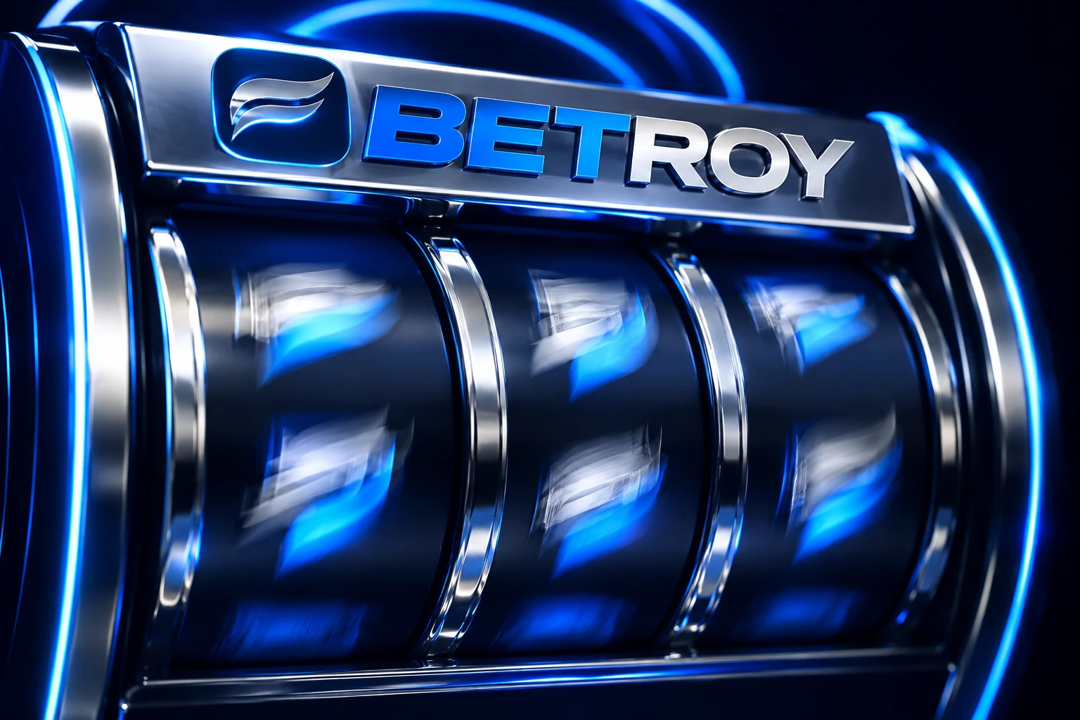Betroy bonus çevrim şartları - mavi ışıkta dönen slot makinesi makaraları